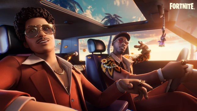    Bruno Mars and Anderson .Paak in Fortnite